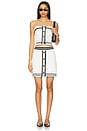 view 5 of 6 Sienna Varsity Skater Skirt in Black & White