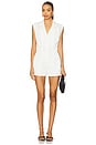 view 1 of 3 Celine Tencel Elastic Waist Romper in White