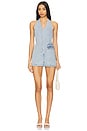 view 1 of 3 Denim Suiting Romper in Light Wash