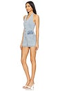 view 2 of 3 Denim Suiting Romper in Light Wash
