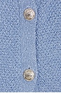 view 5 of 5 Seed Stitch Short Sleeve Cardigan in Blue