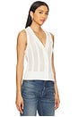 view 2 of 4 Sienna Sleeveless Cable Vest in White