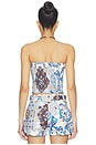 view 3 of 4 Inez Paisley Hankercheif Bandau in Blue Multi
