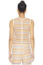 view 3 of 4 Celine Rainbow Crochet Button Back Shell in Rainbow
