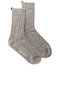 view 1 of 2 the Cashmere Sock in Heather Grey