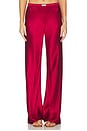 view 1 of 6 The Silk Bias Pant in Deep Red