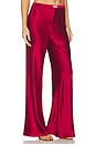 view 2 of 6 The Silk Bias Pant in Deep Red