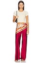 view 5 of 6 The Silk Bias Pant in Deep Red