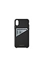view 1 of 3 Leather Card iPhone X Case in Black