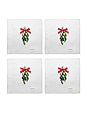 view 1 of 2 CHEFANIE MISTLETOE COCKTAIL NAPKINS SET OF 4 ナプキン in 