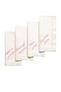 view 1 of 1 SERVIETTES CHEFANIE PINK MANNERS DINNER NAPKINS SET OF 4 in 