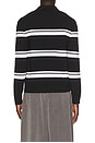 view 2 of 5 Petitot Striped Long Sleeve Knit Polo in Black & Nocturne & Noir