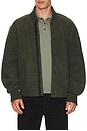 view 1 of 5 Hudson Fleece Bomber in Dark Sage