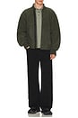 view 2 of 5 Hudson Fleece Bomber in Dark Sage