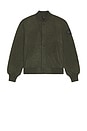 view 3 of 5 Hudson Fleece Bomber in Dark Sage