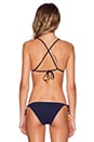 view 3 of 3 Grecian Coin Triangle Bikini Top in Navy