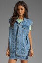 view 3 of 6 Taylor Denim Vest in Light Wash