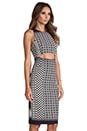 view 2 of 6 Cutout Dress in Black & White