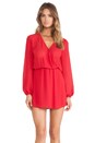view 1 of 5 Wrap Front Dress in Red