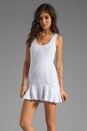 view 1 of 6 Flutter Hem Dress in White