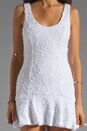 view 5 of 6 Flutter Hem Dress in White