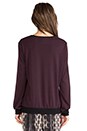 view 3 of 4 Burgundy Pull Over w/ Wolf Front in Burgundy in Burgundy Wolf