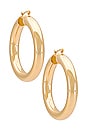 view 1 of 2 Aubree Large Tube Hoops in Gold