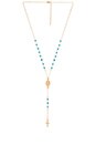 view 1 of 2 Redemption Rosary Necklace in Gold & Turquoise