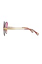 view 3 of 3 LUNETTES DE SOLEIL BUTTERFLY GRADIENT in Gold & Violet