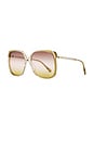 view 2 of 3 Square Sunglasses in Orange, Gold, & Yellow