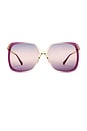 view 1 of 3 Square Sunglasses in Burgundy, Gold, & Violet