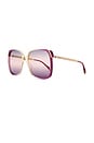 view 2 of 3 Square Sunglasses in Burgundy, Gold, & Violet