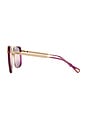 view 3 of 3 Square Sunglasses in Burgundy, Gold, & Violet