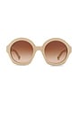 view 1 of 3 Marcie Sunglasses in Ivory & Brown