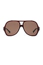 view 1 of 3 Aviator Sunglasses in Havana