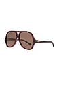 view 2 of 3 Aviator Sunglasses in Havana