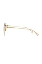 view 3 of 3 Cat Eye Sunglasses in Gold