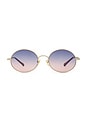 view 1 of 3 Aly Sunglasses in Gold & Blue