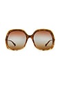 view 1 of 3 Aly Square Sunglasses in Havana & Brown