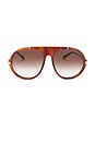 view 1 of 3 LUNETTES DE SOLEIL ALY in Havana, Gold, & Brown