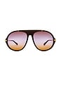 view 1 of 3 Aly Sunglasses in Burgundy, Gold, & Pink