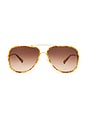 view 1 of 3 Tubolar Sunglasses in Gold, Havana, & Brown