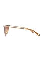 view 3 of 4 Cat Eye Sunglasses in Gold & Orange