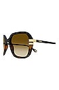 view 3 of 3 LUNETTES DE SOLEIL CARRÉES WEST in Shiny Solid Black & Shiny Medium Havana