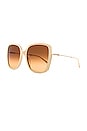 view 2 of 3 Elys Square Sunglasses in Ivory