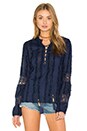 view 1 of 4 Field In Bloom Boho Top in Navy