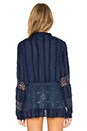 view 3 of 4 Field In Bloom Boho Top in Navy