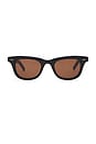 view 1 of 3 Ease Sunglasses in Black & Dark Brown