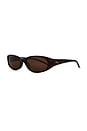 view 2 of 3 Dele Sunglasses in Terra Tortoise & Dark Brown