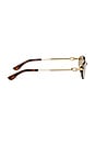 view 3 of 5 Cadenza Oval Sunglasses in Brown